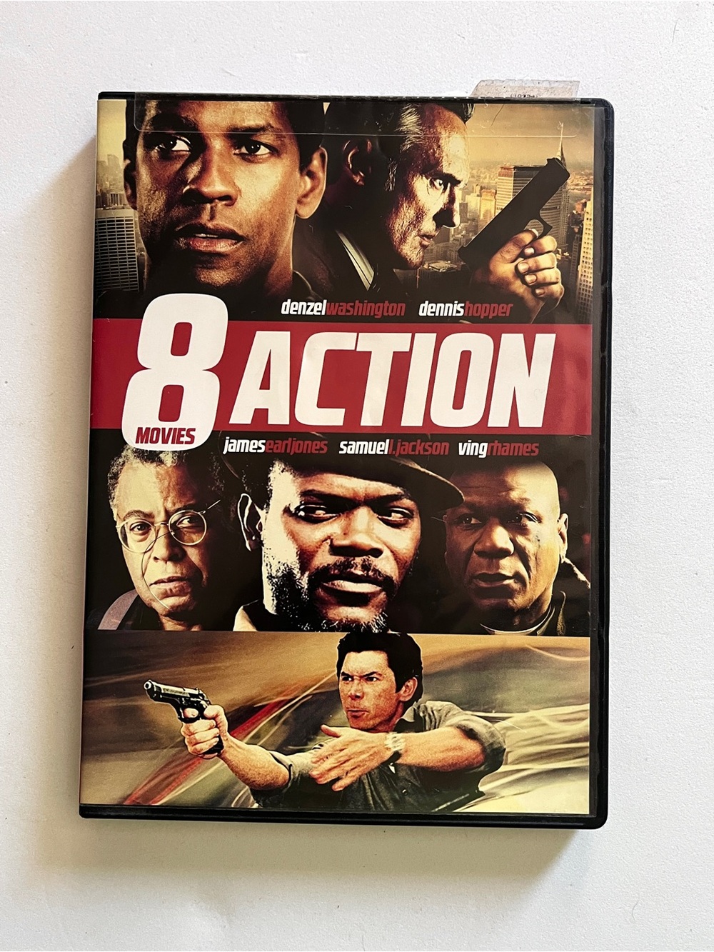 8 Action Movies DVD Collection - Black and Red Cover